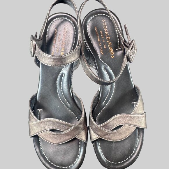 Donald Pliner‎ Sha Wedge Sandal, Copper Brown, Size 6.5M - Picture 1 of 7